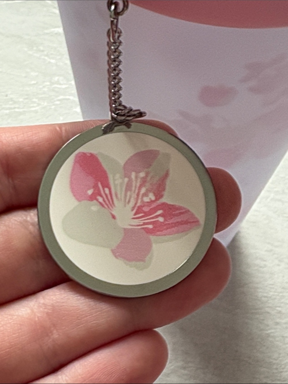 NWOT Starbucks Grande 16oz Cherry Blossom Floral Travel Tumbler with Charm 2024 - Picture 3 of 5